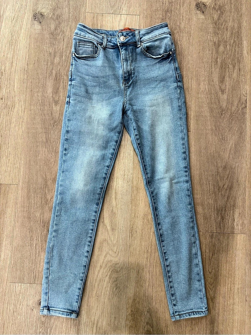 Wax Jean Butt I Love You Skinny Jeans Blue Waist 27